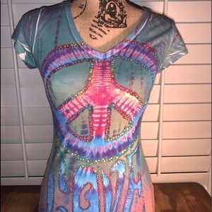 Vintage Tie Dye “Peace & Love  “Tee